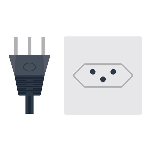 Elektromos dugaszolóaljzathoz plug vektoros illusztráció. — Stock Vector