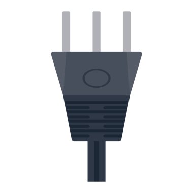 Elektrik prizine fiş vektör çizim.