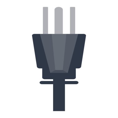 Elektrik prizine fiş vektör çizim.