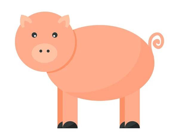 Векторный персонаж свиньи — стоковый вектор