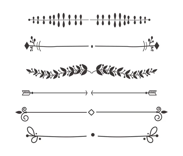 Metin ayırıcı deccoration vektör kümesi.