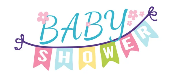 Baby shower invitation vector card — Stock Vector