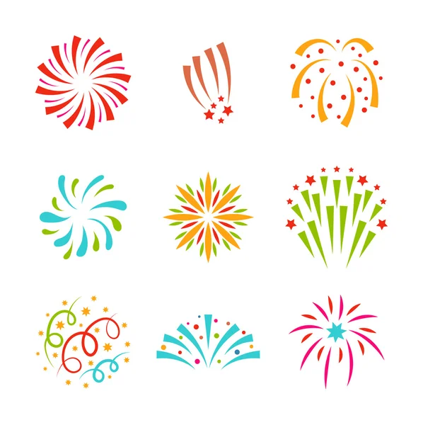 Fireworks vector icono aislado — Vector de stock