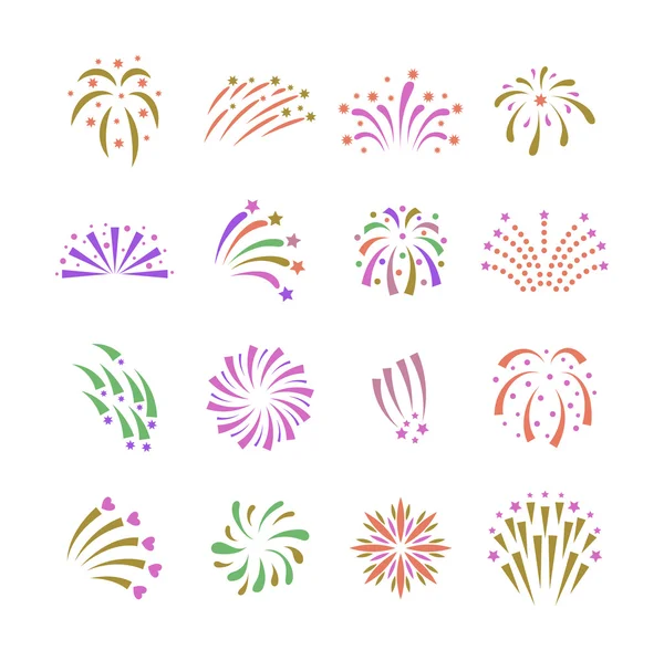 Fireworks 벡터 아이콘 절연 — 스톡 벡터