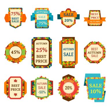 Sonbahar satış logo vektörü