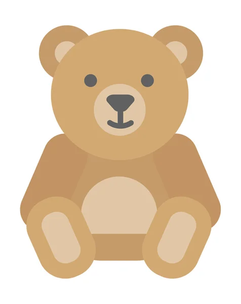 Presente brinquedo urso no fundo branco — Vetor de Stock