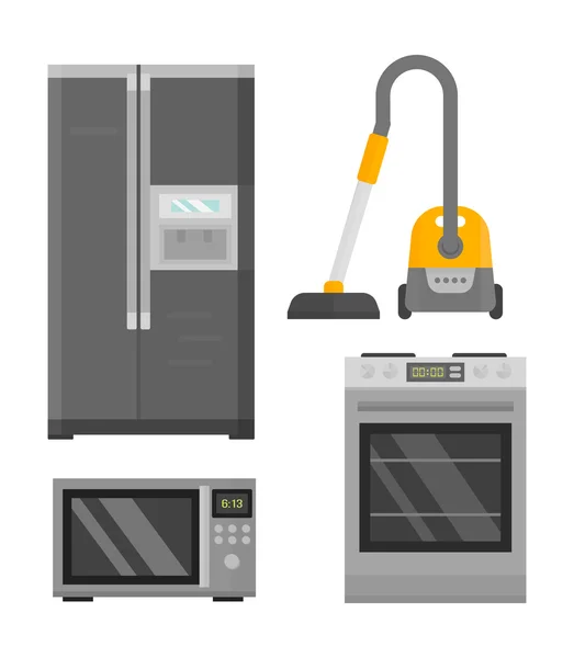 Grupo de electrodomésticos vector conjunto . — Archivo Imágenes Vectoriales