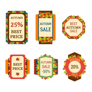 Sonbahar satış logo vektörü