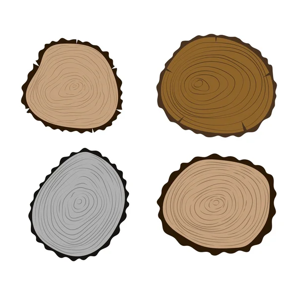 Coupes d'arbres vecteur isolé — Image vectorielle