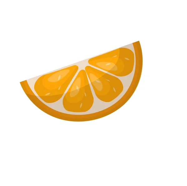 Vetor de fatia laranja — Vetor de Stock