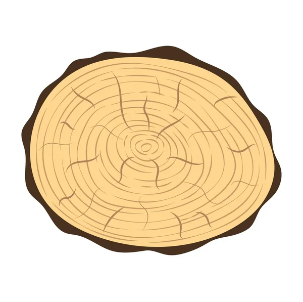 Изолированный вектор среза дерева — стоковый вектор