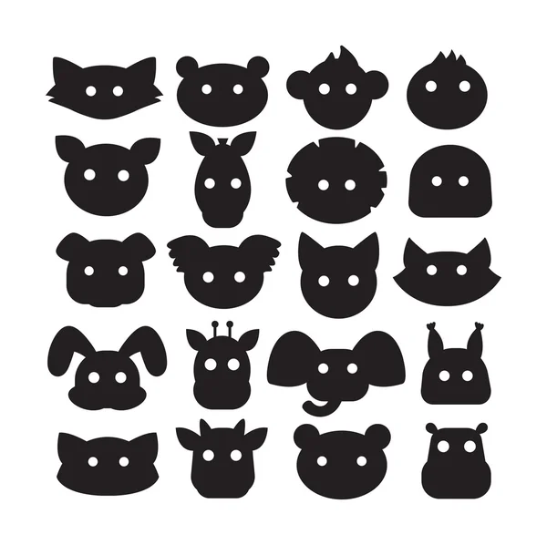 Animales carnaval máscara vector icono — Vector de stock