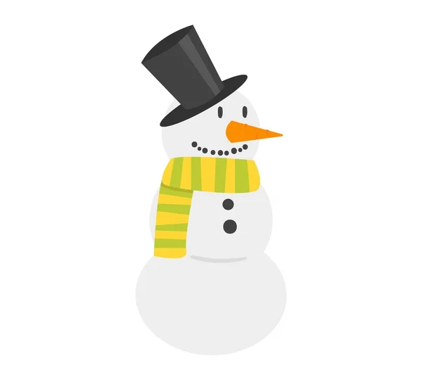 Cartoon snowman character — Stock Vector