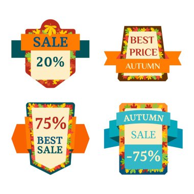 Sonbahar satış logo vektörü