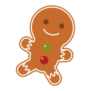 Noel kurabiye izole vektör simgesi