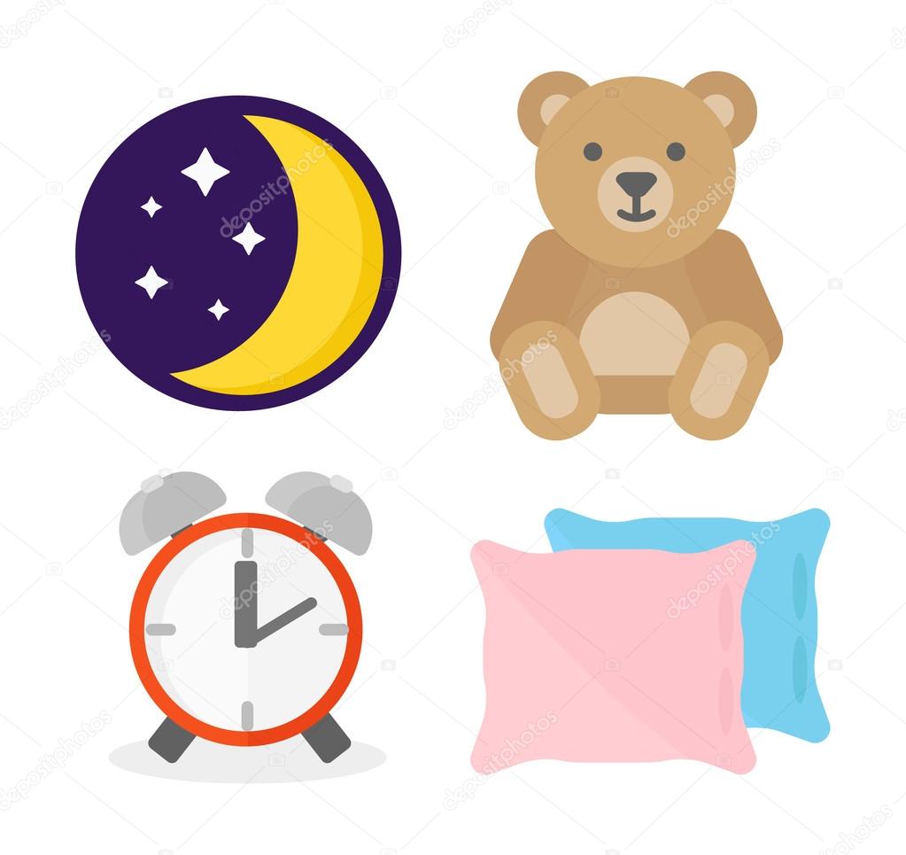 Sleep icons vector illustration
