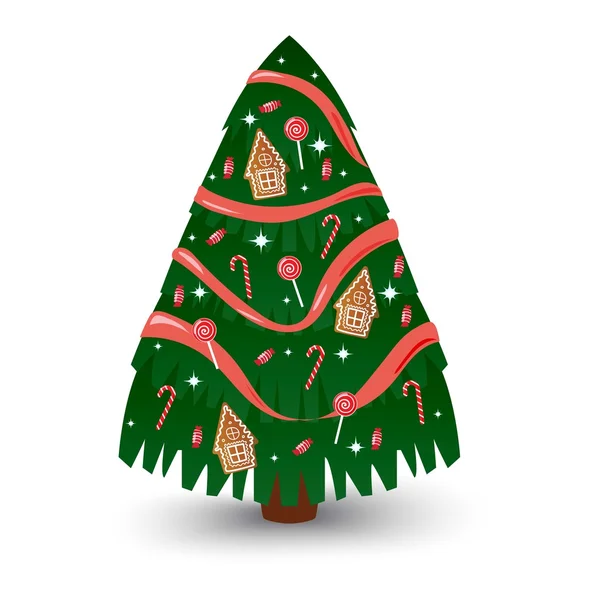 Weihnachtsbaumvektor. — Stockvektor