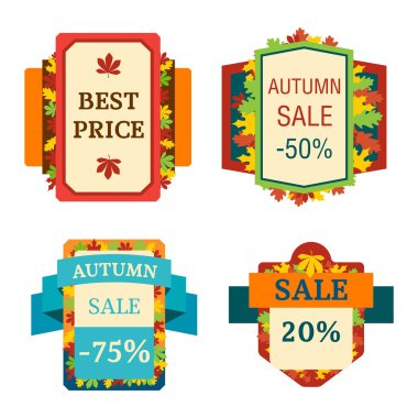 Sonbahar satış logo vektörü