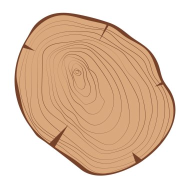 Ağaç dilim vektör izole