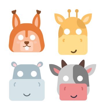 Hayvanlar karnaval maskesi vektör simgesi