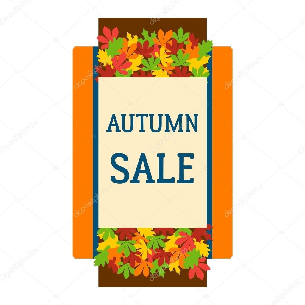 Autumn sale logo vector