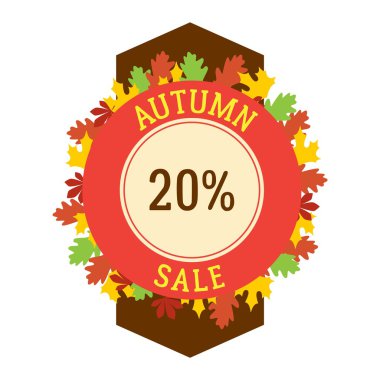 Sonbahar satış logo rozeti