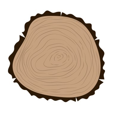 Ağaç dilim vektör izole