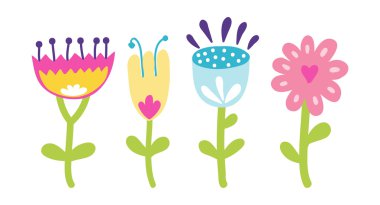 Pot vektör eve çiçek.