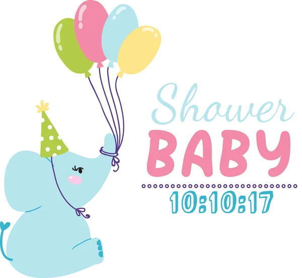 Baby prysznic zaproszenia wektor — Wektor stockowy