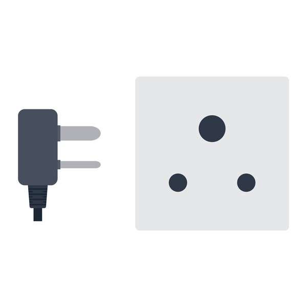 Electrical outlet plug vector illustration.