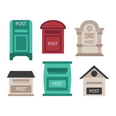 Posta posta kutusu vektör çizim