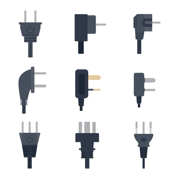 Ilustrasi vektor plug outlet elektrik . - Stok Vektor
