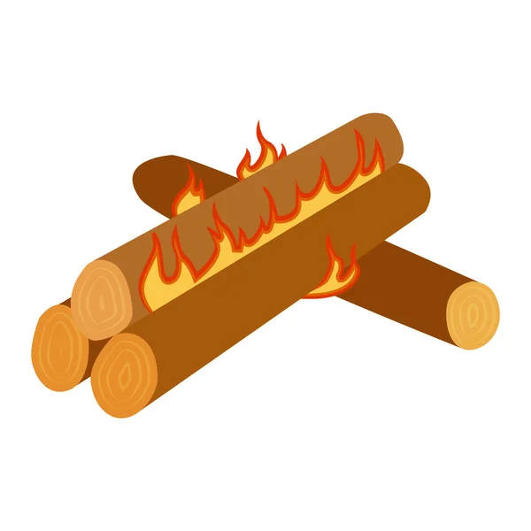 Bonfires isolated vector illustration. — Stock Vector
