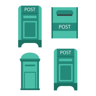 Posta posta kutusu vektör set.