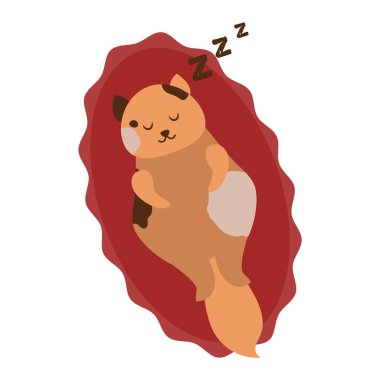 Çizgi film vektör kedi karakteri