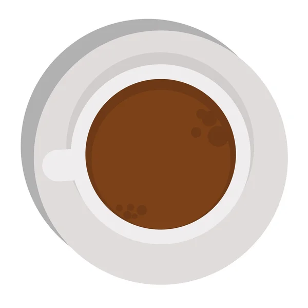 Cup coffe top view vector — ストックベクタ