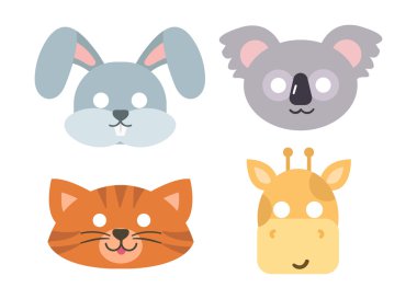 Hayvanlar karnaval maskesi vektör simgesi