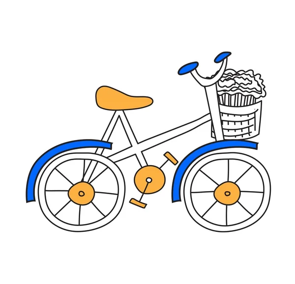 Fahrrad flache Vektor Illustration. — Stockvektor