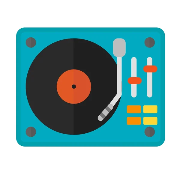 Dj music equipment icon — Stock Vector