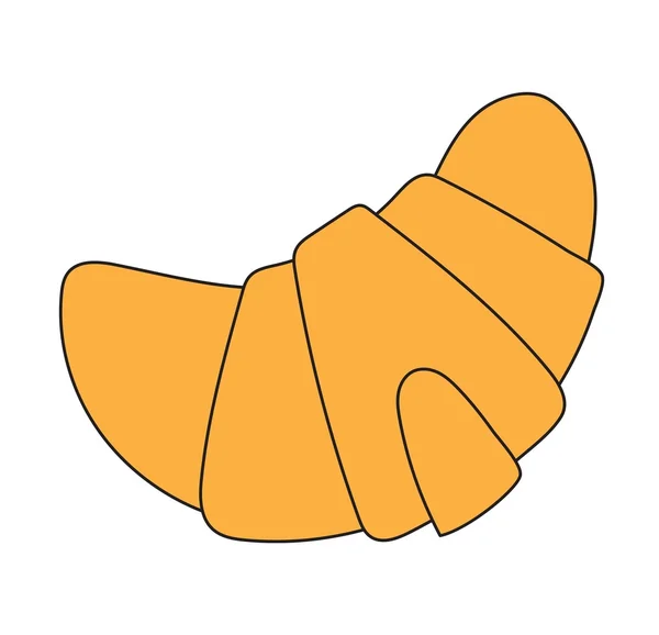 Croissant vector food isolated on white. — ストックベクタ