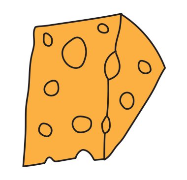 Beyaz peynir dilimleri izole vektör