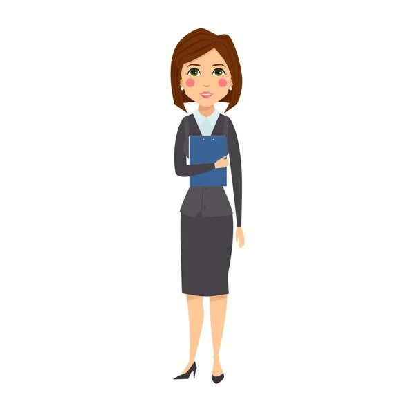 Mujer de negocios silueta — Vector de stock