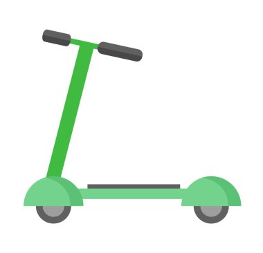 Tekme scooter vektör çizim itmek.
