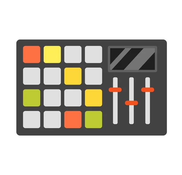 DJ muziek apparatuur pictogram — Stockvector