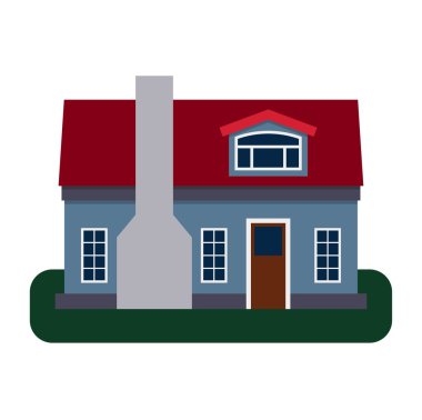 Evin ön görünüm vektör çizim