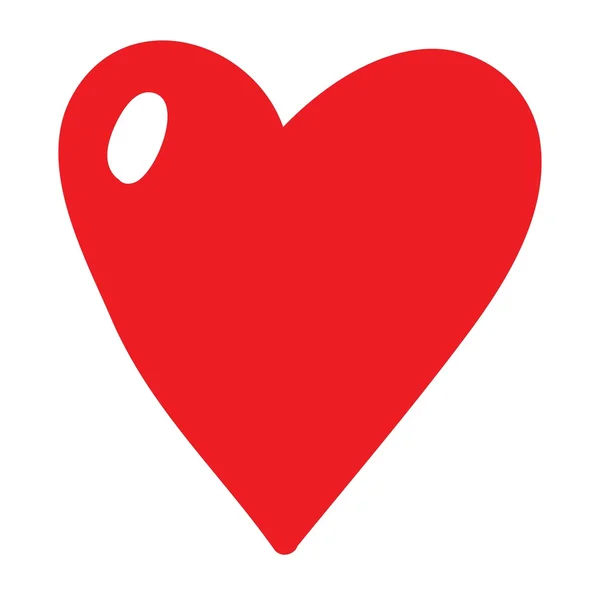 Piros szív Vector Icon — Stock Vector