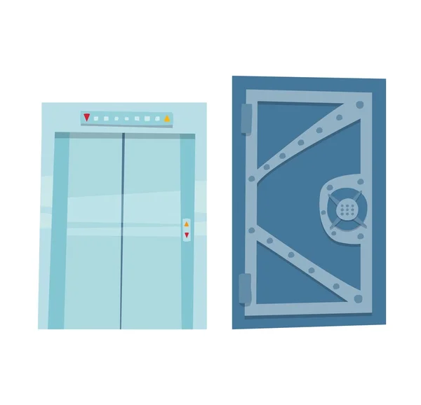 Door isolated vector illustration. — Stock Vector