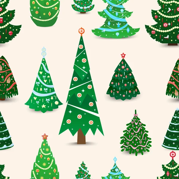 Árbol de Navidad vector patrón — Archivo Imágenes Vectoriales