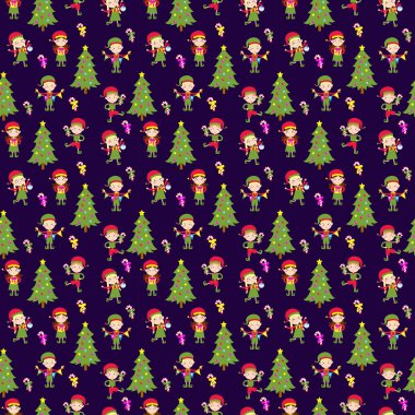 Elf yardımcıları illüstrasyon vektör