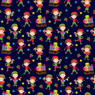 Elf yardımcıları illüstrasyon vektör